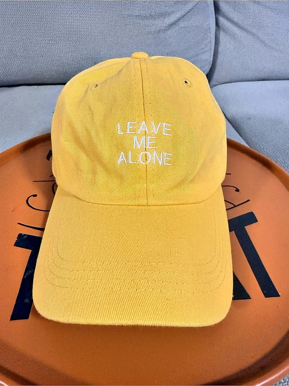 Embroidered Baseball Cap in Yellow